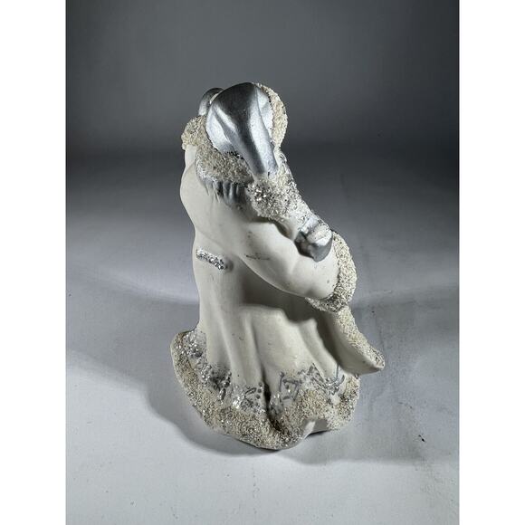 Vintage Christmas Santa Claus Victorian K’s Collection White Silver Figurine - Picture 8 of 16